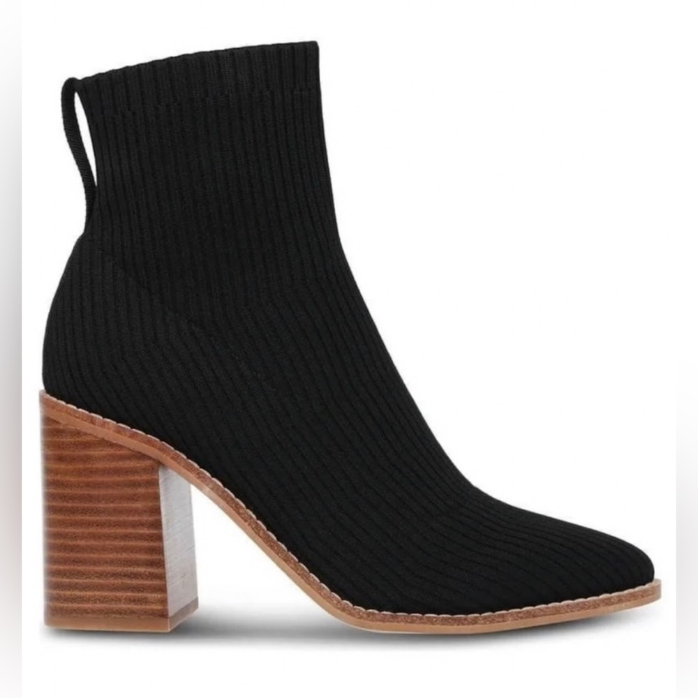 NEW Steven New York by Steve Madden Nichol Knit Sock Bootie Black sz 7.5